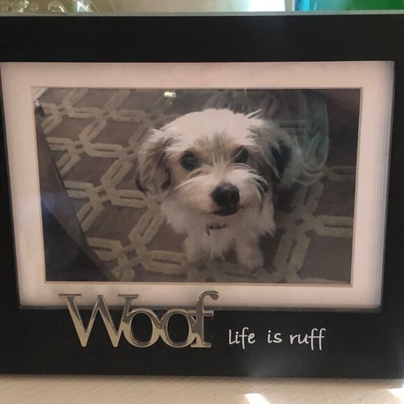 "Woof Life is Ruff" Picture Frame 8 X 6.5" - Picture 2 of 8